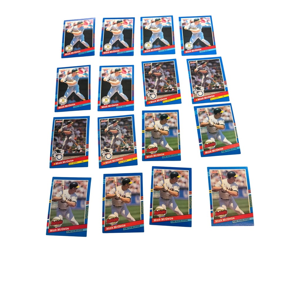 Mark McGwire 1991 Donruss Baseball Card Lot 14 Oakland A's Grand Slammers Raw